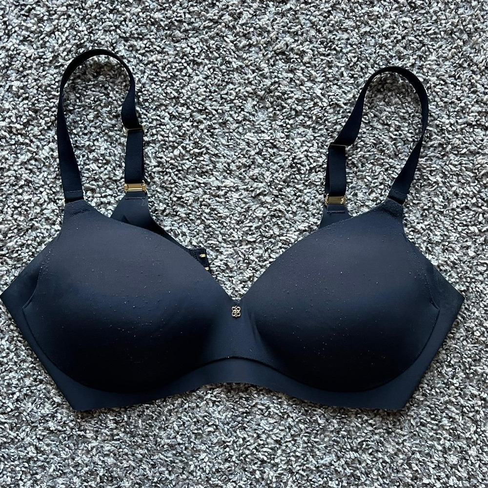 Honeylove Crossover Bra Onyx Black Wire-Free Seamless Support 38C BRBR00032